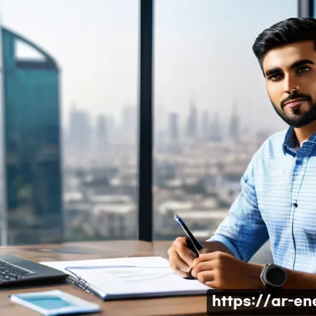 에너지관리 직업군 연봉 협상 팁 - **Prompt 1: Confident Market Research for Energy Professional**
    "A confident male energy sector ...