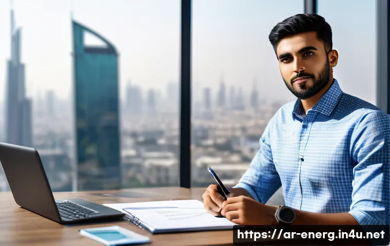 에너지관리 직업군 연봉 협상 팁 - **Prompt 1: Confident Market Research for Energy Professional**
    "A confident male energy sector ...